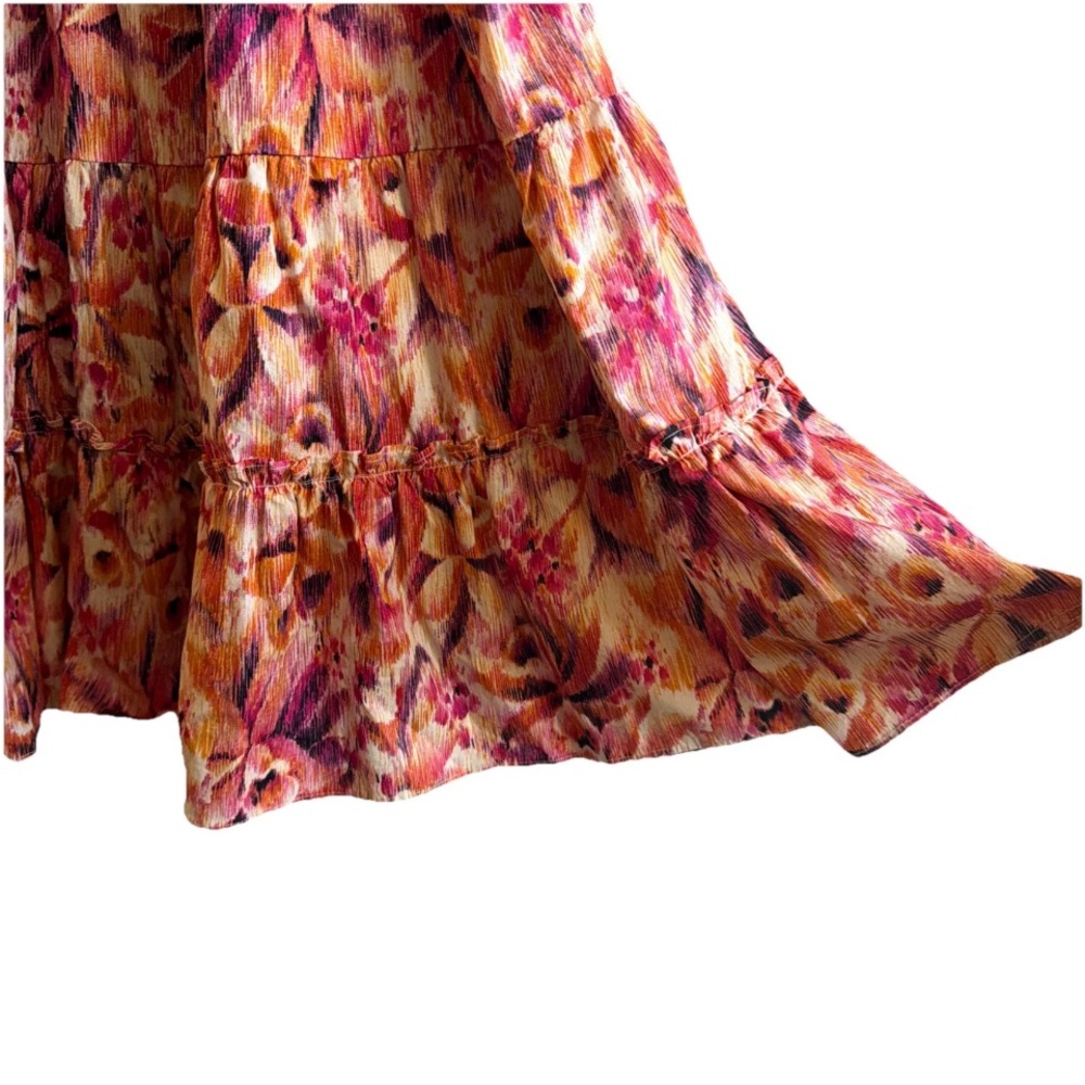 CeCe Women’s Pink Floral Mini Ruffle Tiered Flowy Halter Dress - Picture 7 of 9